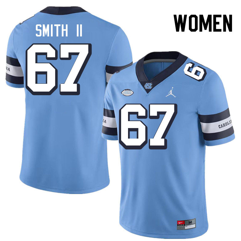 Women #67 Jason Smith II North Carolina Tar Heels College Football Jerseys Stitched-Throwback